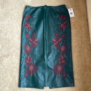 Never been worn, real leather, Lafayette148 skirt. Hits below the knee. So soft!